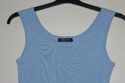 +MBADG #55-063  "Cable & Gauge Light Blue Knit Tank"