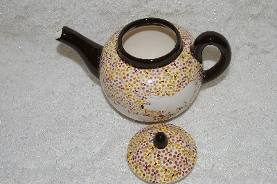 +MBADG #31-607  "1986 Hand Painted Floral Motif & Pigs Tea Pot"