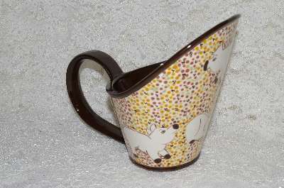 +MBADG #31-077  "1986 Hand Painted Floral & Pig Motif Large Scoop"