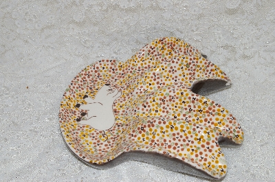 +MBADG #31-011  "1986 Hand Painted Floral & Pig Motif Spoon Rest"