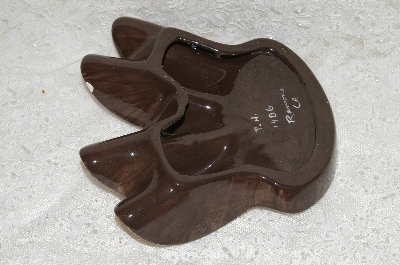 +MBADG #31-011  "1986 Hand Painted Floral & Pig Motif Spoon Rest"