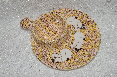 +MBADG #31-006  "1986 Hand Made Ceramic Chip & Dip Server"