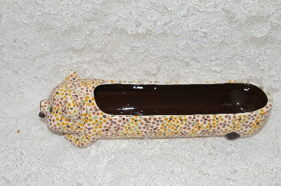 +MBADG #31-089  "1986 Hand made Ceramic Pig Cracker Server"