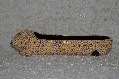+MBADG #31-089  "1986 Hand made Ceramic Pig Cracker Server"