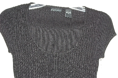+MBANF #622  "Moda Black Short Sleve Knit Top"