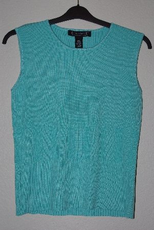 +MBANF #638  "Dialogue Blue Silk Blend Novelty Stitch Shell"