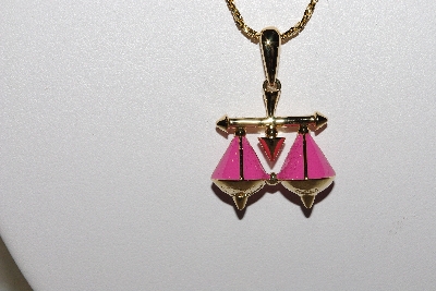 +MBAMG #11-0848  "Bob Mackie Enameled Libra Zodiak Pendant With 18" Chain"