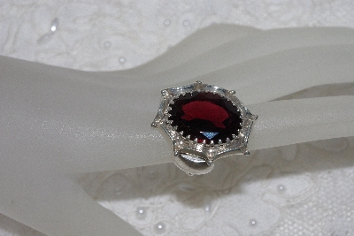 +MBAMG #11-0901  "Nalwood Faceted Garnet Sterling Ring"