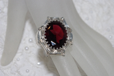 +MBAMG #11-0901  "Nalwood Faceted Garnet Sterling Ring"